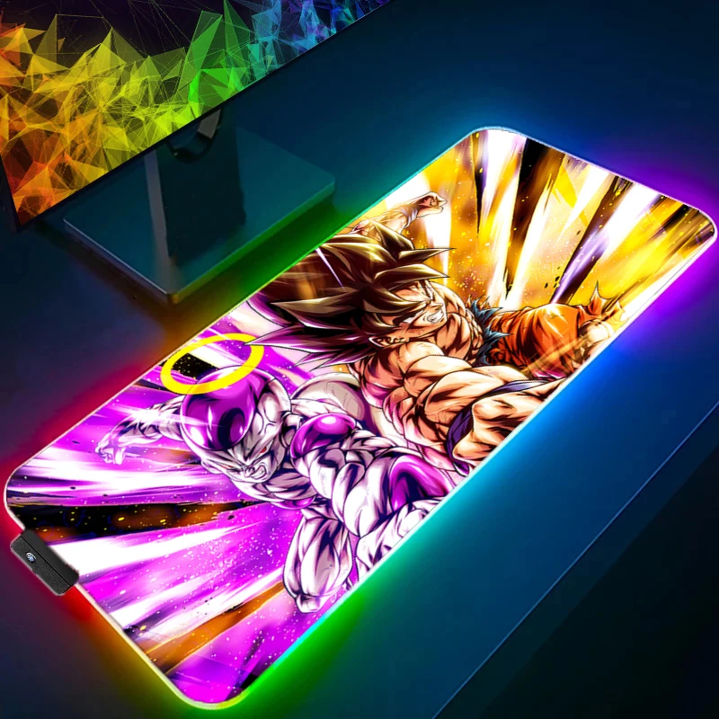 

Mouse Pad RGB Dragon Ball Gaming Accessories Gabinete Gamer PC Computer Desk Mat Backlight Keyboard Tablet big game Mousepad LED