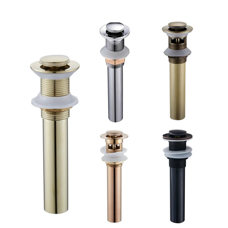 Gold/Black/Silver Brass Multi-type Pop up Drain for Bathroom Basin Lavatory Waste Drainer Basin Pop up Drain