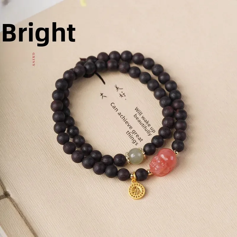 Jiangzhenxiang Bracelet 0.8mm Single Circle DIY Hetian Jade Rosary HandString Men's and Women's Text Play Multi-circle 0.6 Beads