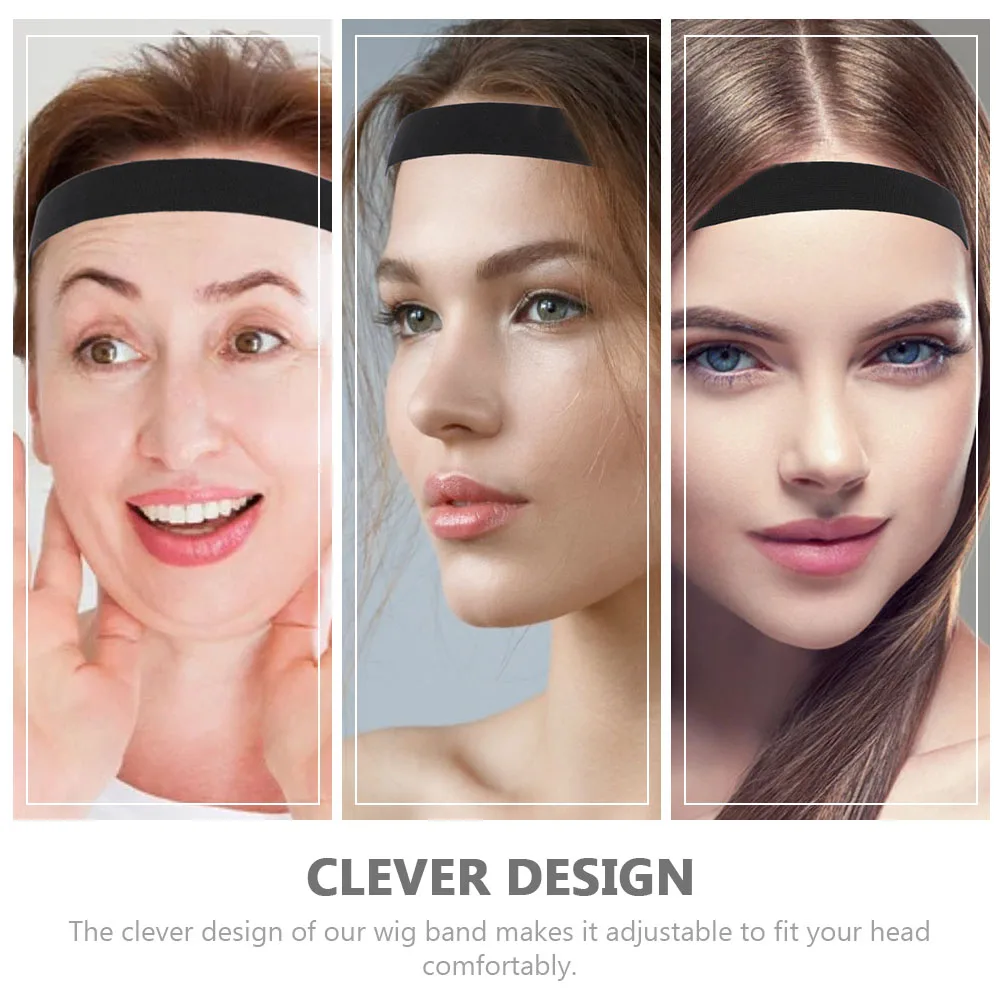 

4pcs Black Adjustable Band Elastic Straps For Cover Durable Washable Scalp Protection Hair Growth Support Comfortable Fit