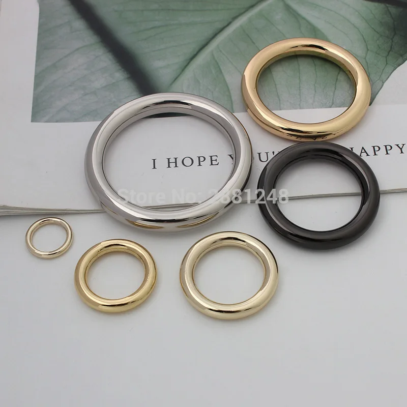 10-30pcs Webbing Strapping Metal Closed Round O Rings For Bags Parts Zinc alloy Backpack Collar Harness Snap Clasp Accessories