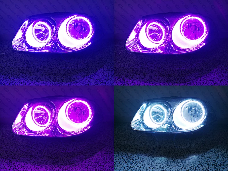 For Volkswagen VW Jetta City Clasico Bora Bluetooth-Compatible APP Ultra Bright Multi-Color RGB Led Angel Eyes Kit Halo Rings