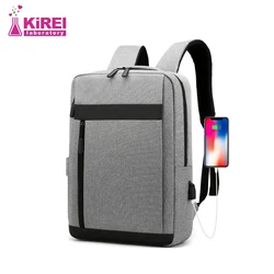 Mochila multifuncional impermeable para hombre y mujer, bolso de negocios portátil con carga USB, bolsa de nailon informal