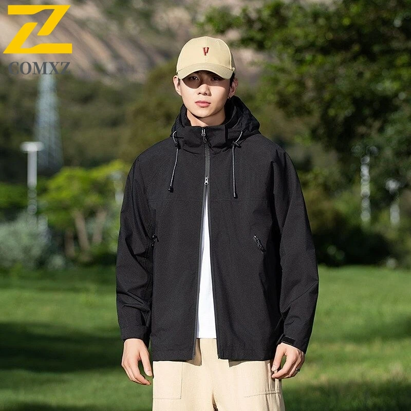 

Men's Jacket 2025 New Autumn Athleisure Outdoor Waterproof Windbreaker Couple Unisex Hooded Trekking Hiking Lightweight Jackets