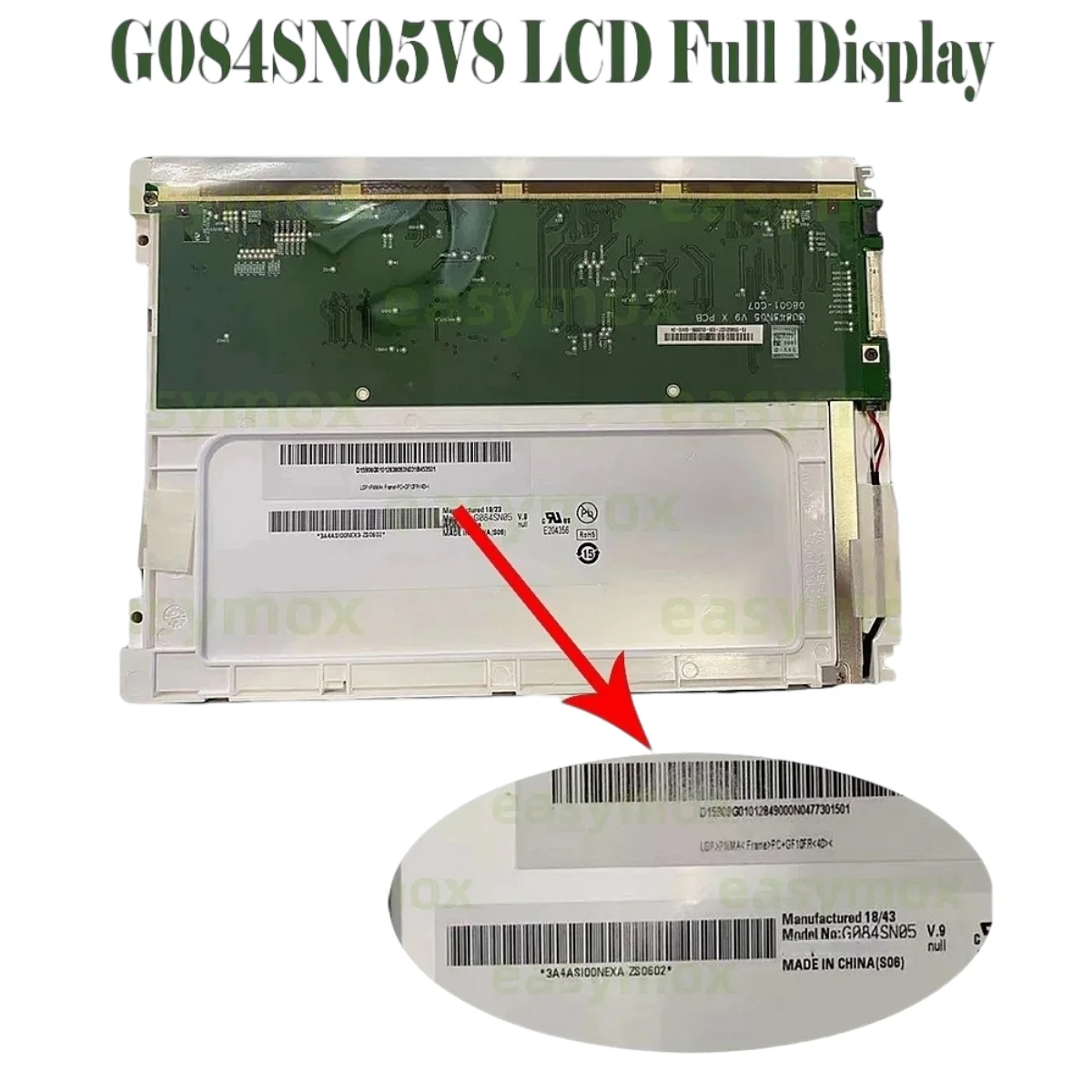 G084SN05V8 8.4 Inch LCD Display Industrial Grade 800x600 SVGA TFT Panel LVDS Interface High Brightness LED Backlight