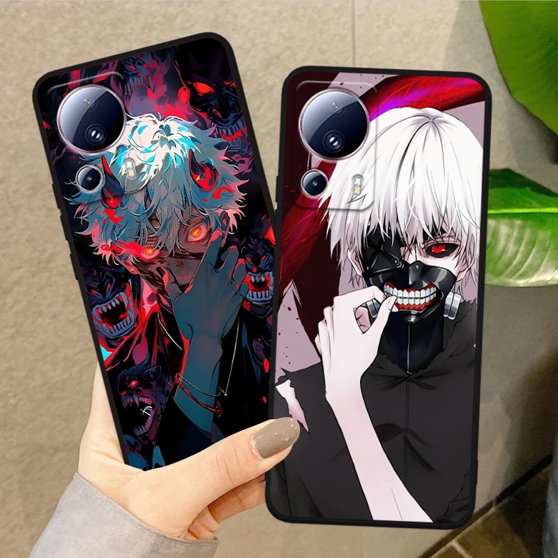 Funda de teléfono negra Tokyo Ghoul Kaneki Ken para Xiaomi Mi 14 13 12X 12 11 11T 11i 10T 10 Pro Lite Ultra 5G