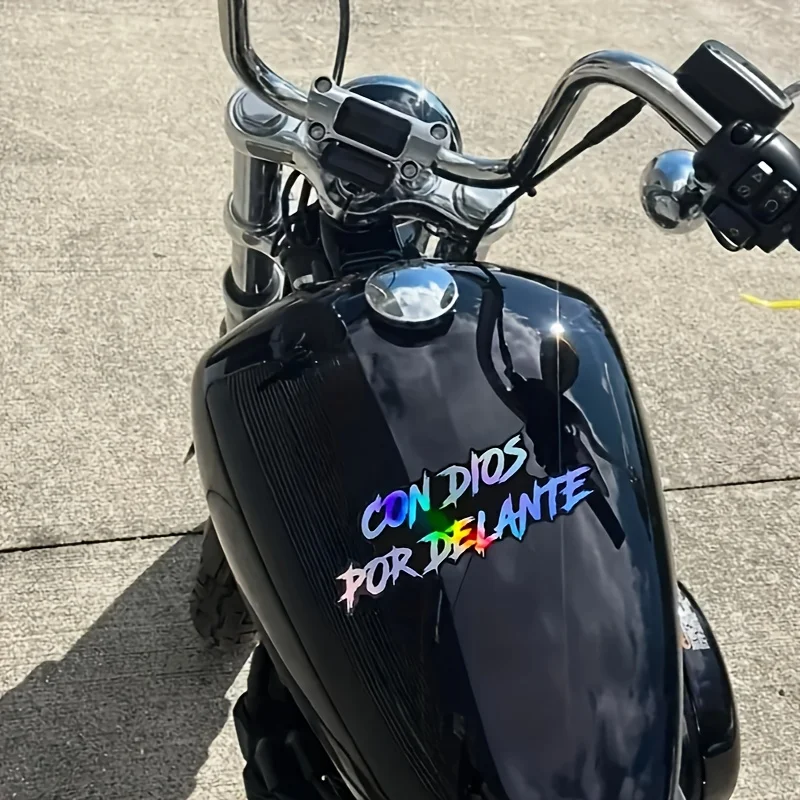 

Con Dios Adelante Spanish Sticker Waterproof Motorcycle Car Window Fuel Tank Decal