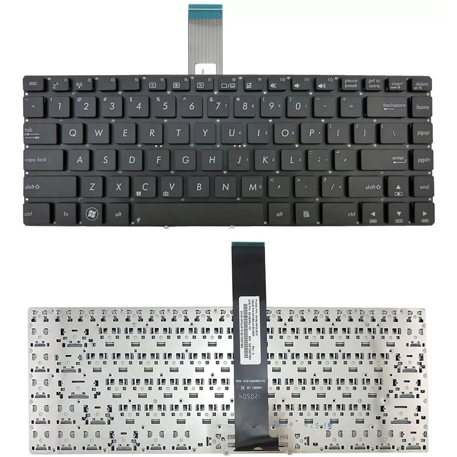 Клавиатура ноутбука США для ASUS N46 N46VB N46VJ N46VM N46VZ Q400 Q400A Q400VC без указателя, без подсветки