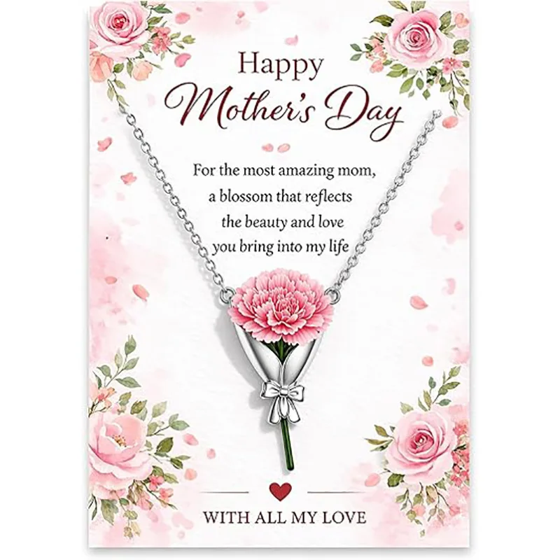 TK new personalized niche flower container creative necklace exclusive gift Mother's Day light luxury fashion versatile