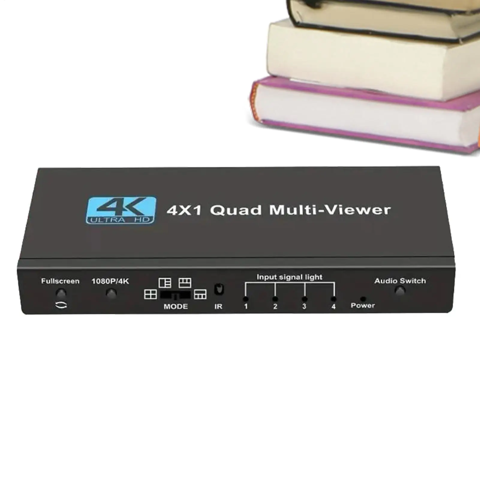 

4K 4x1 HDMI-совместимый мультивьювер с функцией квадривьюинга, бесшовный коммутатор, 5 режимов отображения для камеры, ноутбука, ПК, телевизора