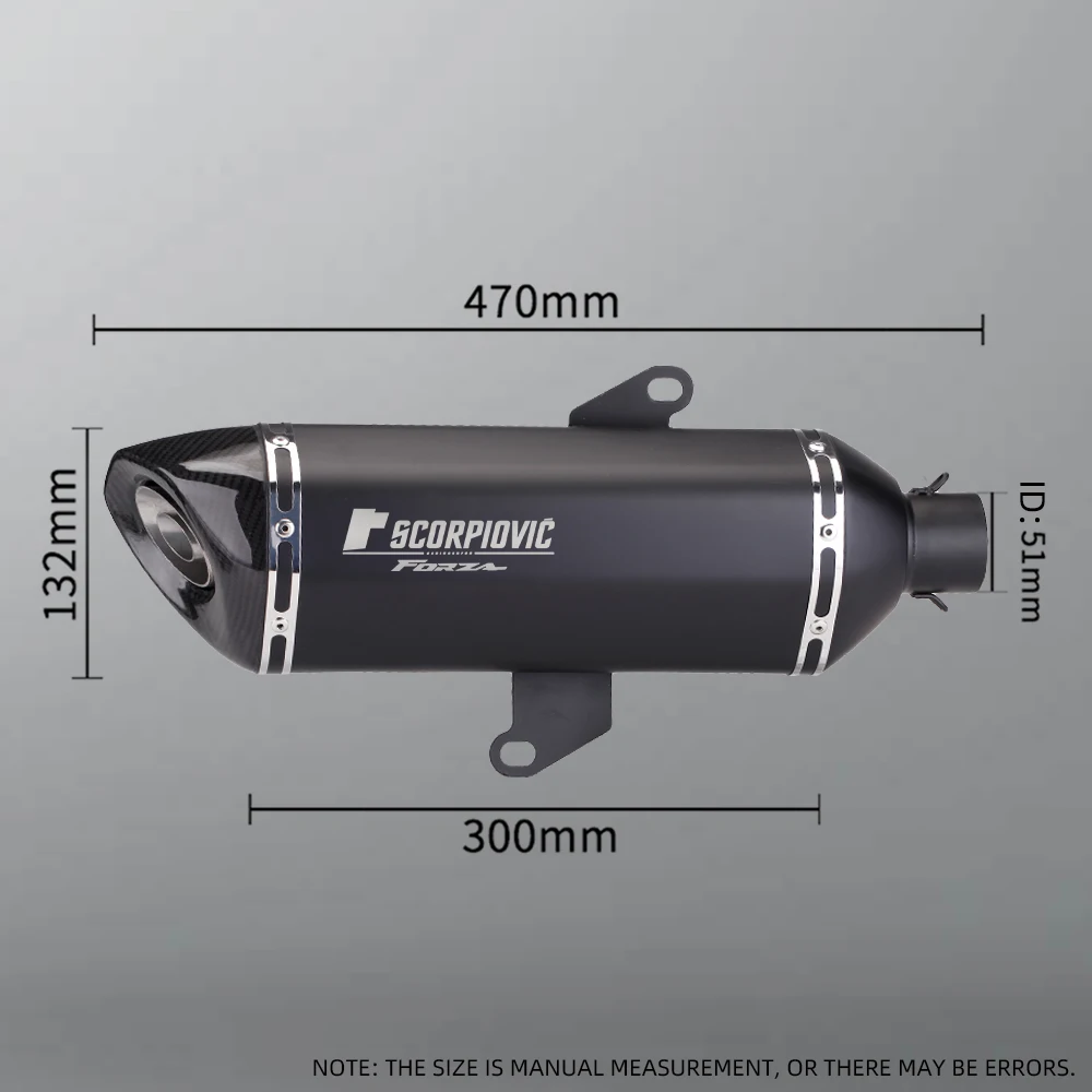 Motocicleta Escape System, Modificado Médio Link Pipe, Silenciador De Fibra De Carbono, Slip On para Honda ADV350 ADV 350