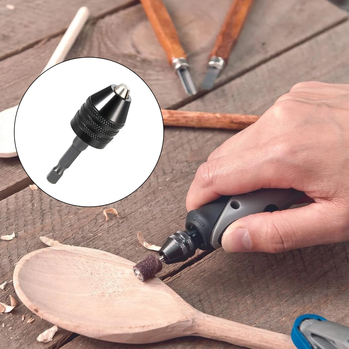 

1Pcs Electric Grinding Machine Drill Quick-Change Hexagonal Handle Three-Jaw Chuck Electric Tool Accessory