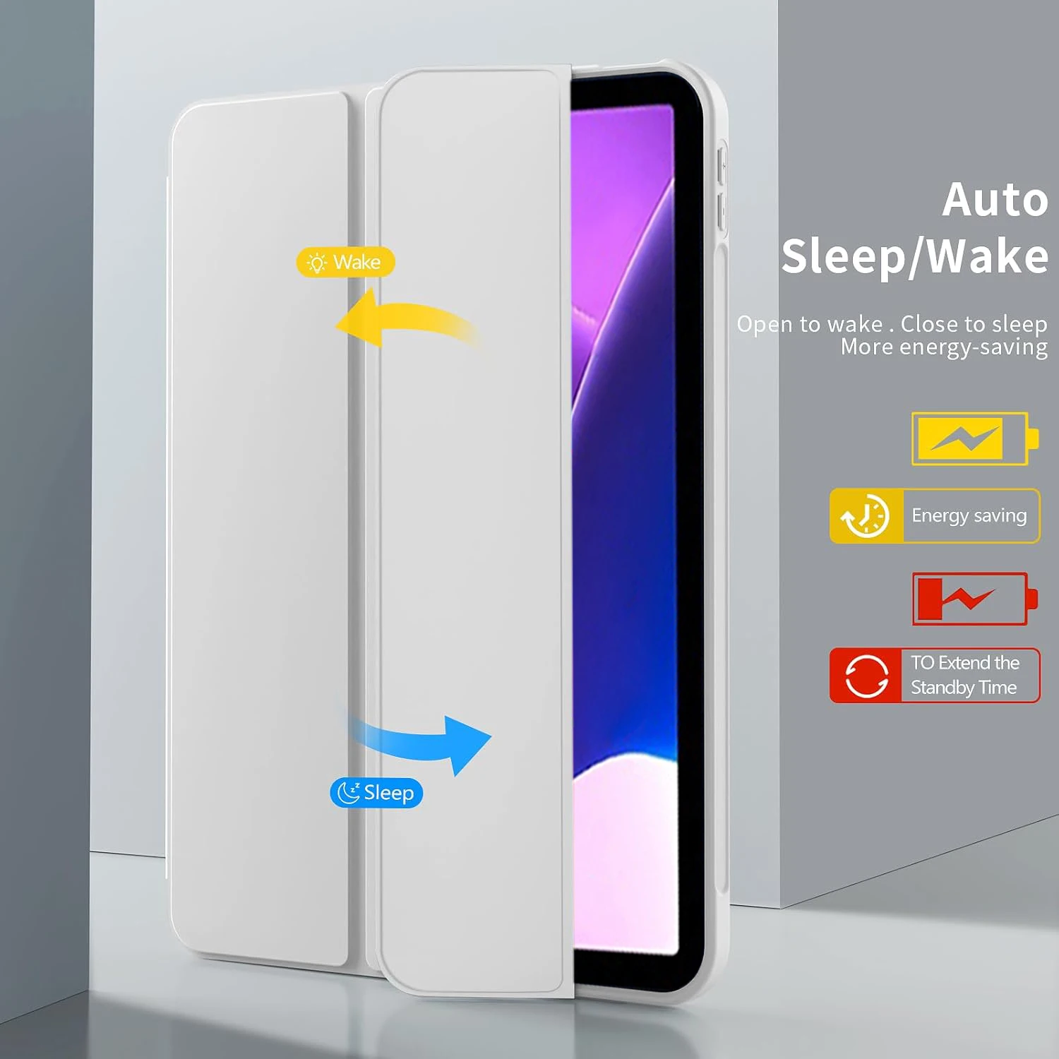 레노버 탭 M10 플러스 (3세대) 10.6인치 2022 TB-128FU TB-125FU 삼중 접이식 플립 케이스 자석 스탠드 PU 가죽 보호 커버