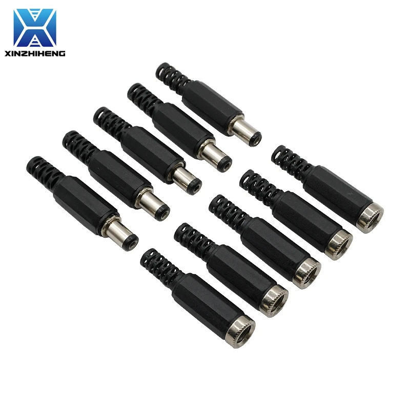 10pcs DC005 5.5*2.1mm DC Power Jack Plug 5.5*2.5mm Male/Female Socket Panel Mount Adapter Connectors 5.5x2.1mm / 5.5x2.5mm view 6