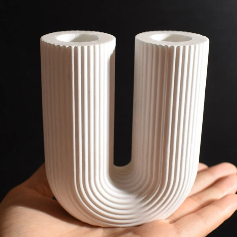 

C1FC Versatile U Shaped Silicone Mold For Making Stylish Geometric Striped Holders And Individualized Gifts