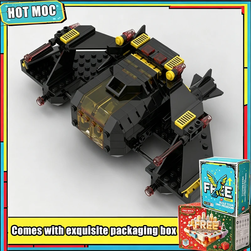 208 Parts MOC Blacktron Space Fighter Building Blocks Model DIY Assembly Sci Fi Ship Creative Educational Toy Collection Gifts