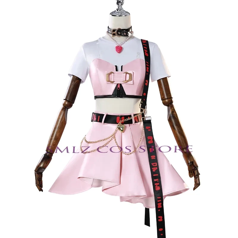

Rock and Roll Luo Tianyi Cosplay Costume Anime Virtual Singer Coat Dress Accessories Set Halloween Party Uniform for r;5'b\7,k/