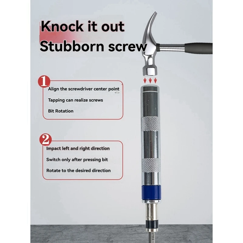 A19F-6In1 Screwdriver Set 1/4-Inch Impact Drive Rusted Stuck Broken Fasteners Remover With Complete Specifications