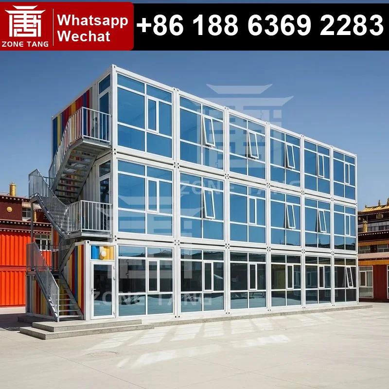 

Двойной широкий модульный дом Фабрика Двойной контейнер Дом Маленький дом Плоский пакет Дом Садовый дом Изготовленные домики Сборные домики