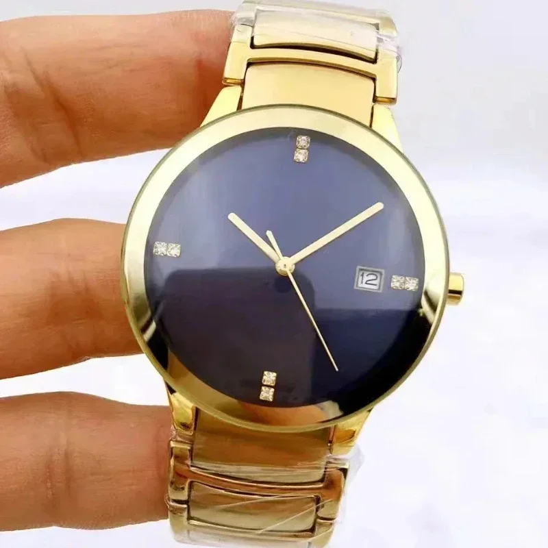 ساعات رجالية فاخرة وصلت جديدة كول الذهب الأسود الكوارتز الصلب ساعة اليد رائعة Masculino Relogio ساعة الموضة