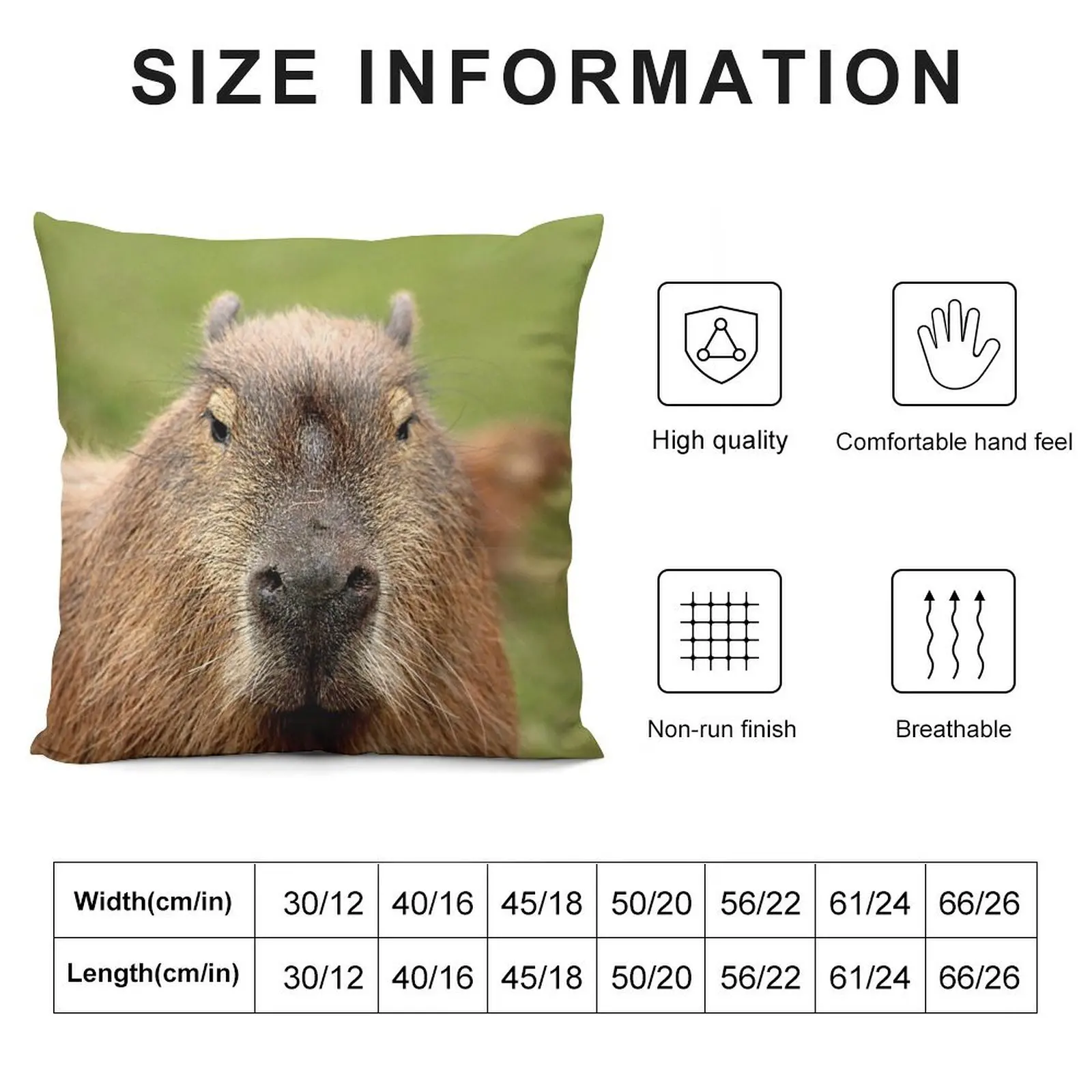 Portrait of a rather handsome capybara Throw Pillow Cushion Cover For Sofa Embroidered Cushion Cover Sofa Pillow Cover pillow