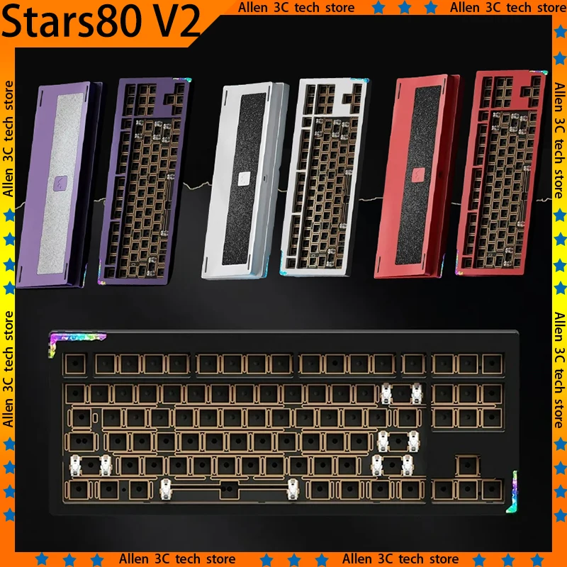 Weikav – Kit de clavier mécanique Original Stars80 V2, sans fil, 3 modes, alliage d'aluminium CNC QMK VIA, claviers de jeu personnalisés pour PC Gamer