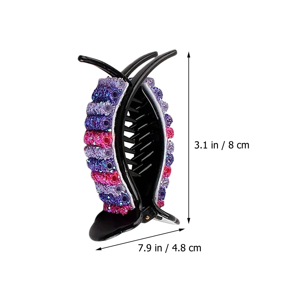 

3pcs Claw Women Girls Decorative Plastic Barrettes for Thick Thin Styling Office Party School Use Safe Durable for Women
