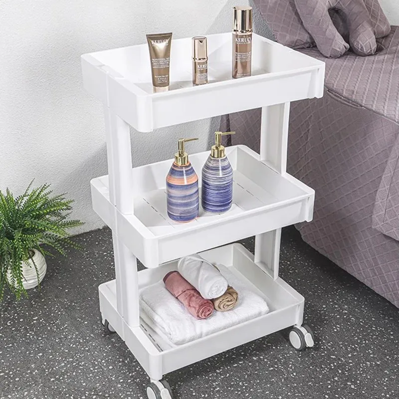 Carrello portautensili estetico bianco Rolling Utility Organizer professionale carrello ausiliario ruota Carro Peluqueria Salon Furniture MQ50TC