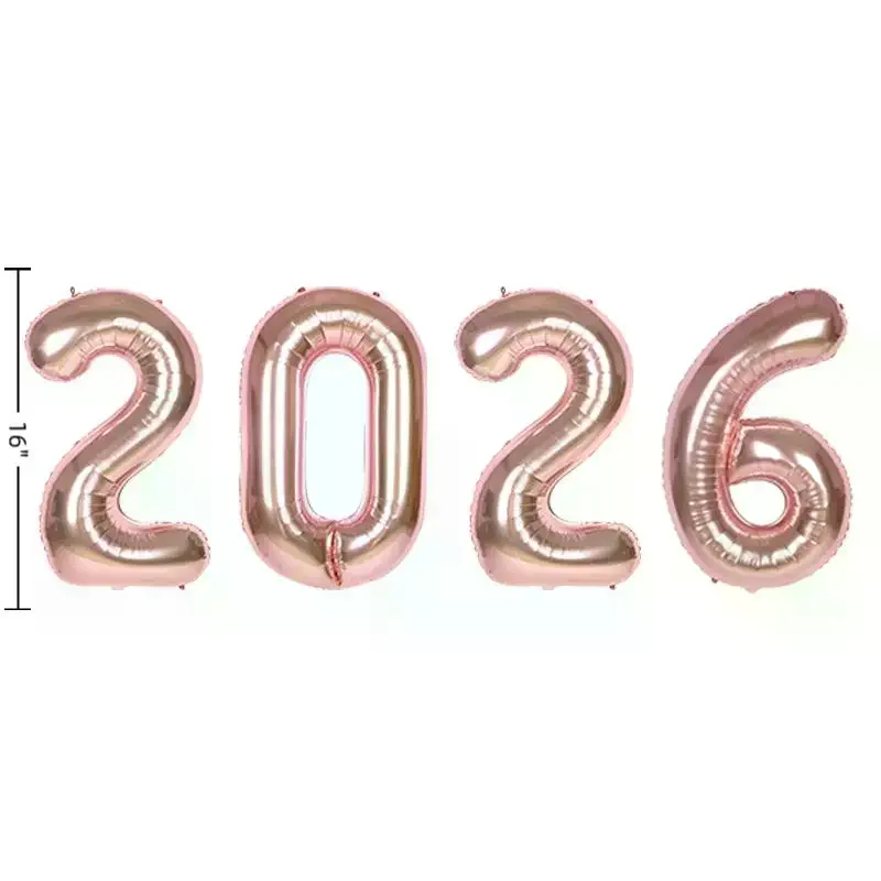 بالونات فويل لتزيين حفلات رأس السنة الجديدة كابينة تصوير دعائم ديكور منزلي لعيد الميلاد 2026 دعامة الاحتفال الخاص بك