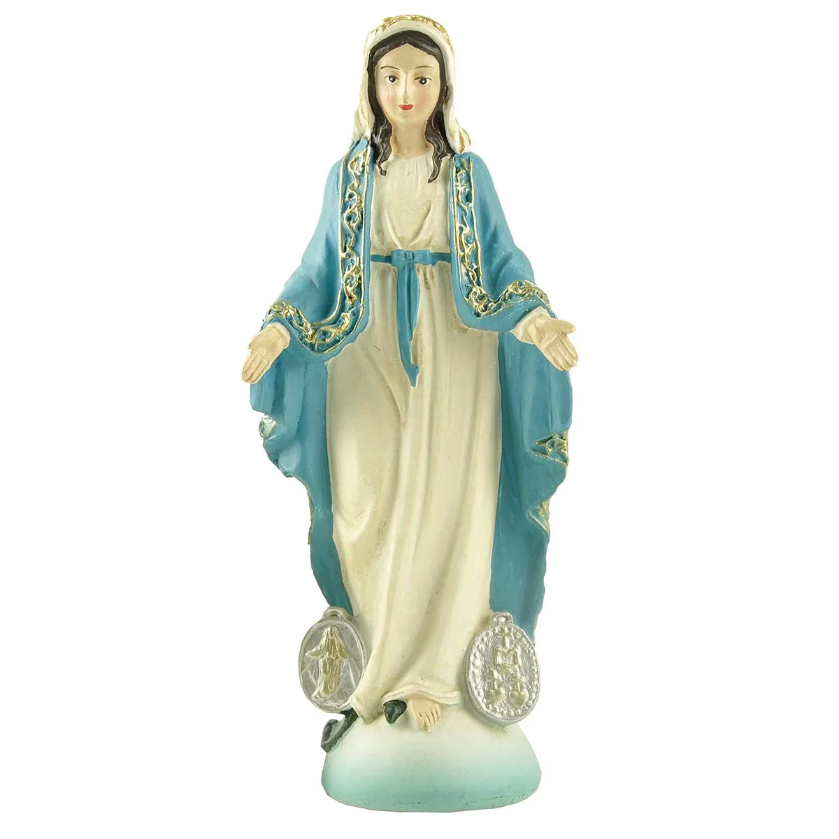 Lady Of Miraculous Medal Unsere Liebe Frau der Anmut Katholische Jungfrau Maria Jungfrau Maria Statuen Katholisches Geschenk Harz Virgen Maria Estatua – Detail 1