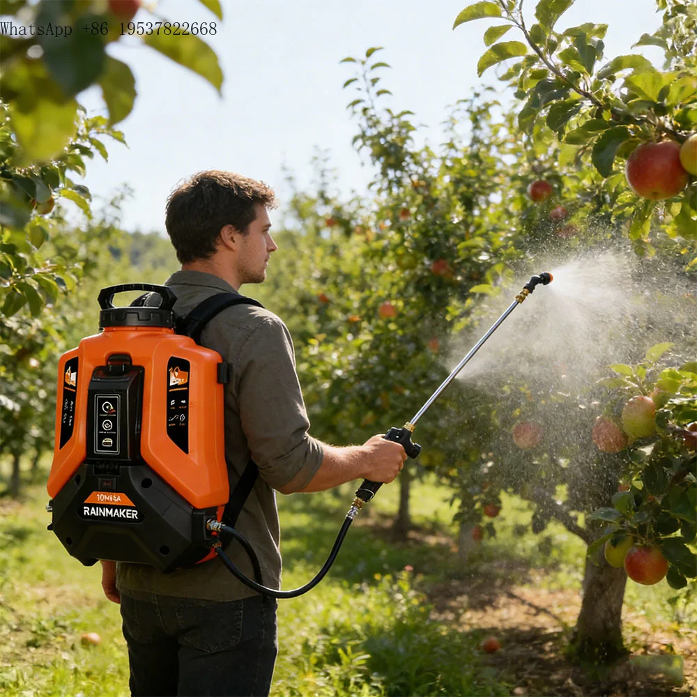 

10-Liter plastic battery-type backpack sprayer, high-pressure pesticide chemical electric backpack sprayer, suitable for gardens