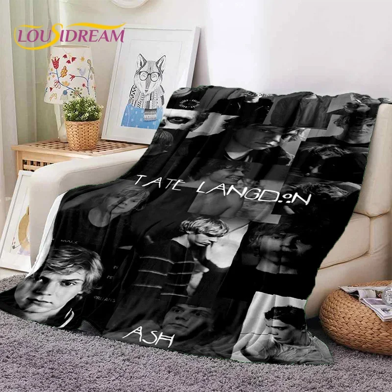 3D Cute Evan Peters TV Actor Soft Flannel Blanket for Beds Bedroom Sofa Picnic,Throw Blanket for Cover Outdoor Leisure Gift kids