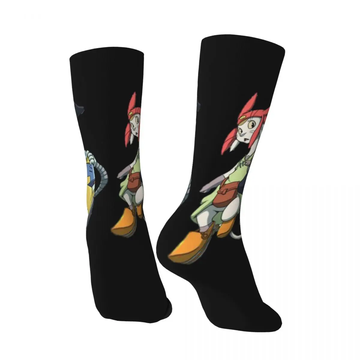 Hip Hop Retro Dandy Meow QT Crazy Men's compression Socks Unisex Space Dandy Harajuku Seamless Printed Funny Novelty Crew Sock