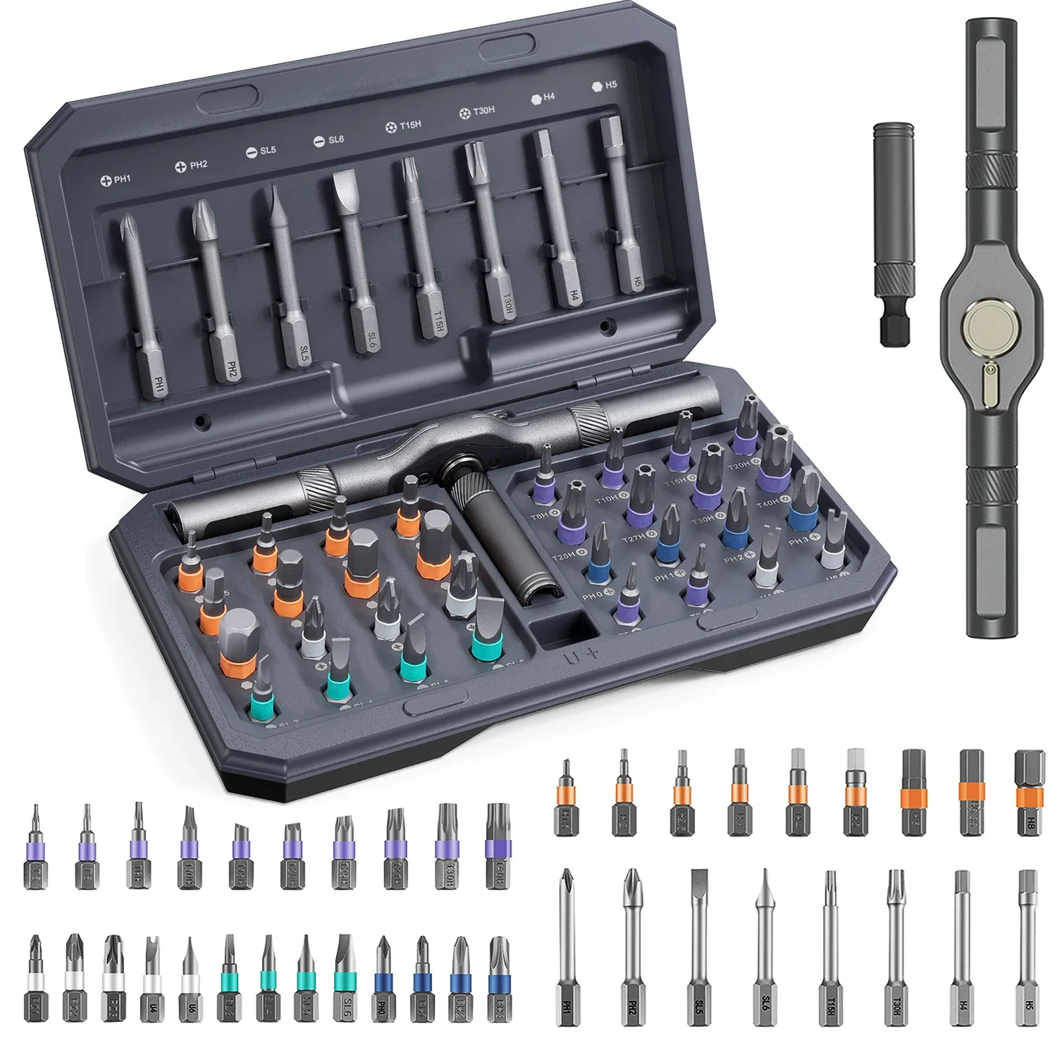 42-in-1-magnetic-screwdriver-set-diy-ratchet-screwdriver-set-multi-bit-drive-set-with-detachable-ratchet-handle-for-compute