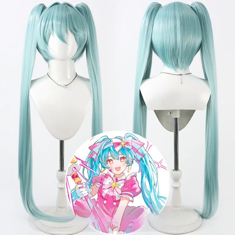 mikufied-ダブルテール-コスプレウィッグ-フリーエージェント-ボーカロイド-瞬間転生-初音ミク-取り外し可能なコスプレアクセサリー