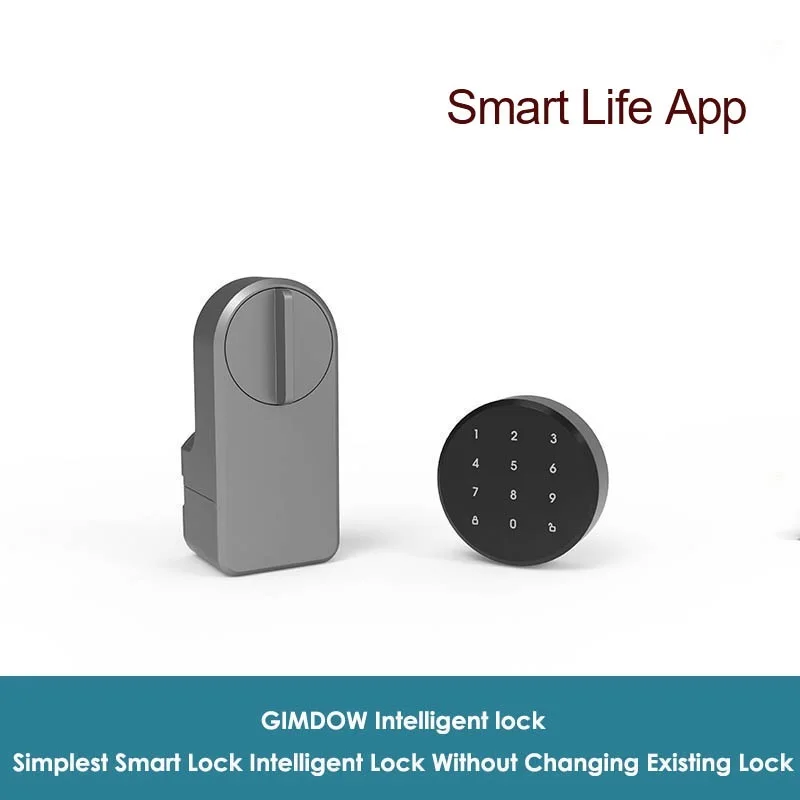 Top Smart door lock Digital Password Bluetooth-compatible Intelligent Sticker Installation Tuya Smart Electronic Door Lock