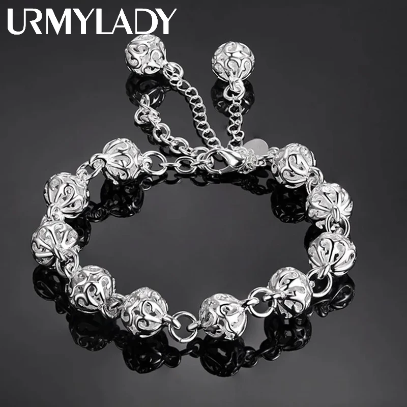 100% Sterling Silber schöne Armbänder edle Top hübsche Mode Hochzeits feier süße Dame schöne Ball Frauen Armband Schmuck