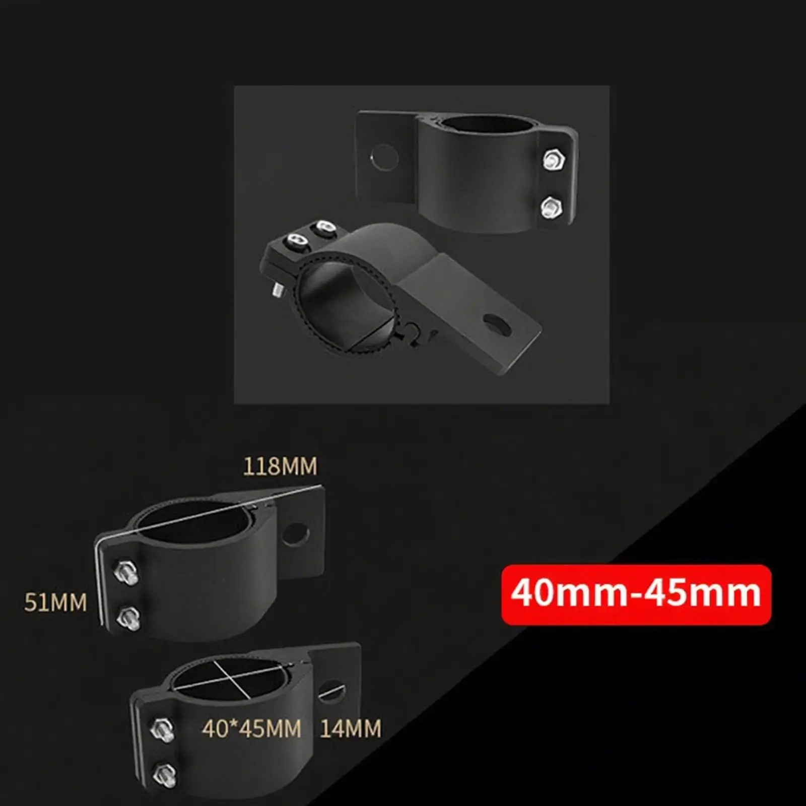 2x Holder LED Lights Bar Clamp Automotive Accessories Work Light Bar Mounting Brackets for Utvs Offroad Motorcycles Bullbar
