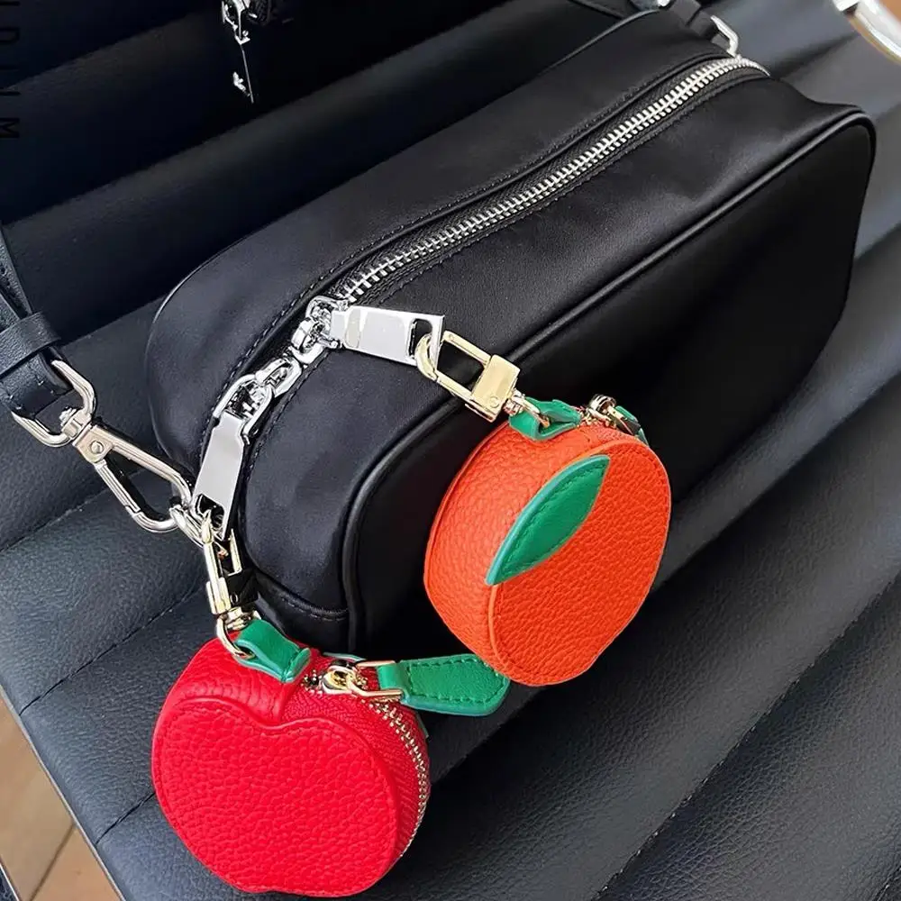 

HOT Korean Style Keychain Earphone Bag Mini Fruit Coin Purse Charm With Keychain Sweet Style Leather Pendant Wallet Coin Bag New