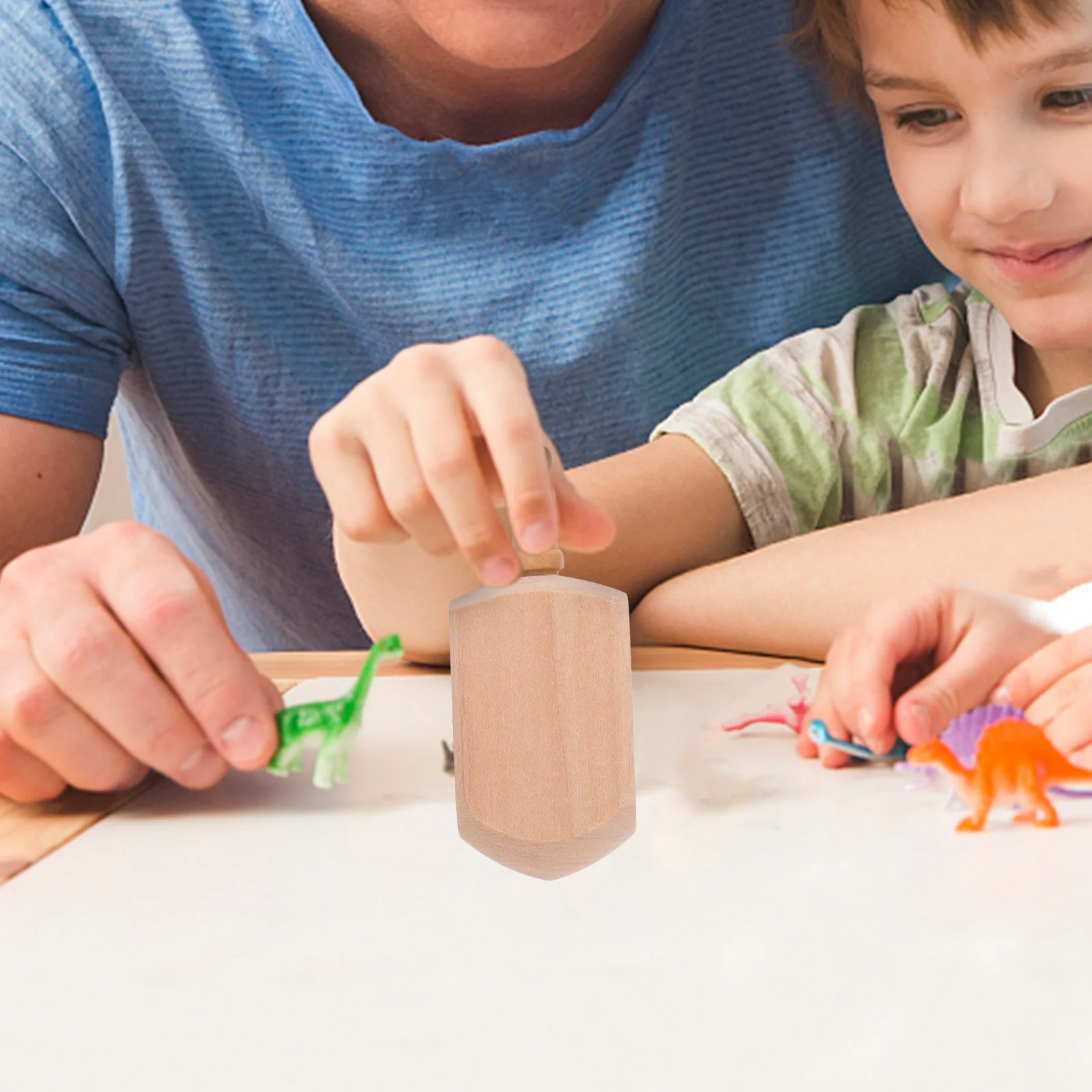 4 Pcs Hanukkah Dreidel Dreidels for Decorative Wooden Board Bead Game Kids Gyroscope Toy Unpainted