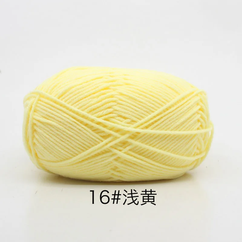 40-50 g/set 4ply Melk Katoen (80%) Breigaren Handwerken Geverfd Lanas Voor Gehaakte Ambachtelijke Trui Hoed Poppen tegen Lage Prijs