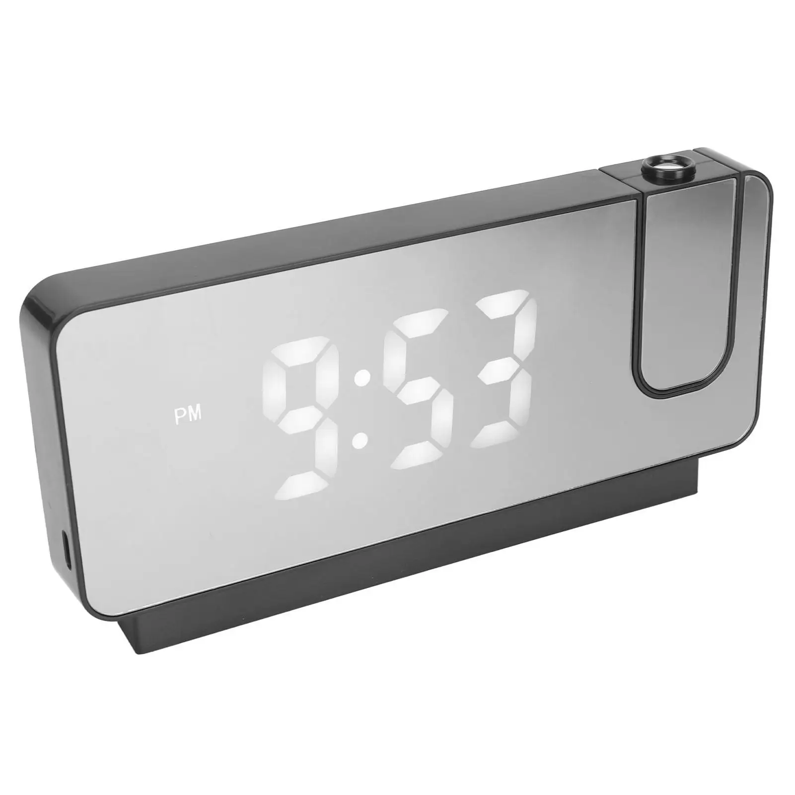 180° Projection Alarm Clock with HD LED Screen - Time, Date & Temperature Display for home Use