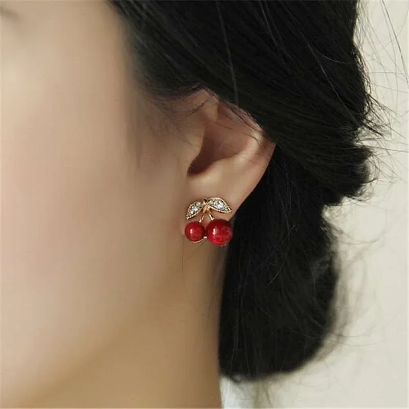 Delysia King  Red Cherry Earrings