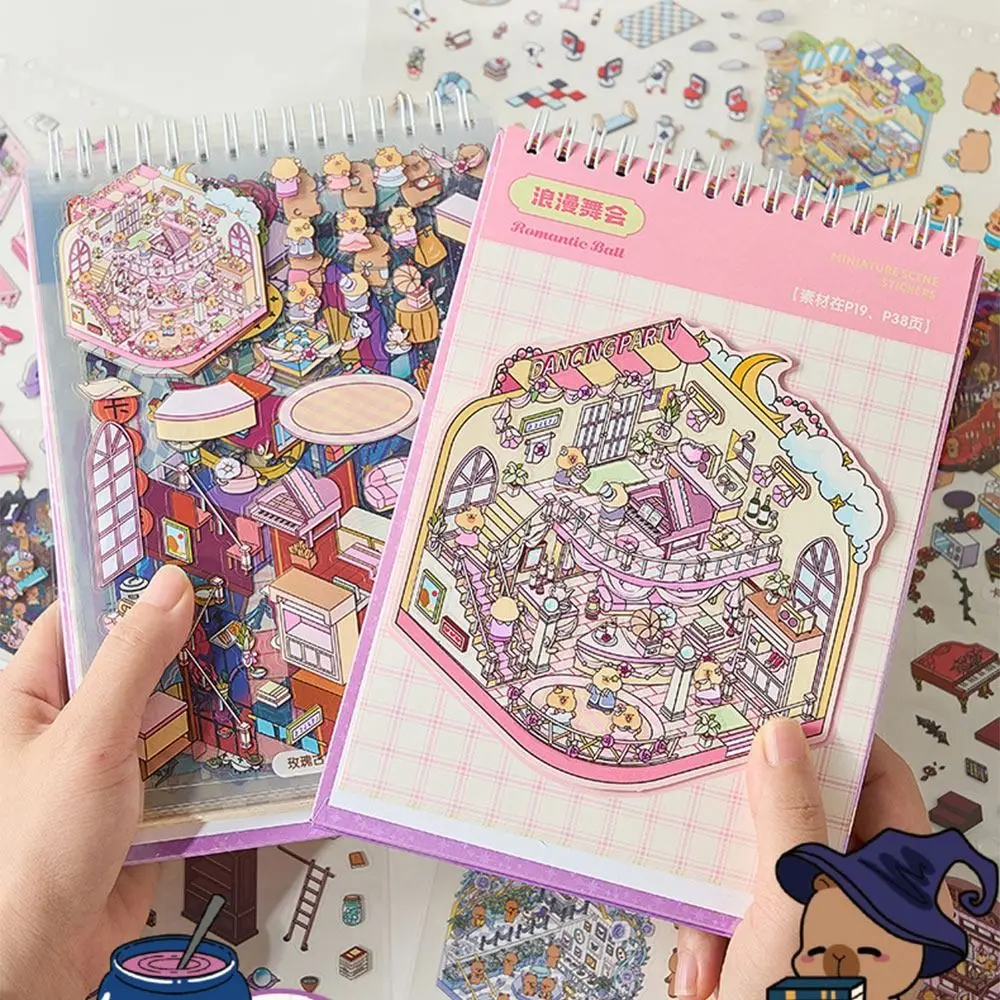 

Guinea Pig Town Miniature Landscape Sticker Collection Decompression Visual Stacking 3D Landscape Sticker PET DIY