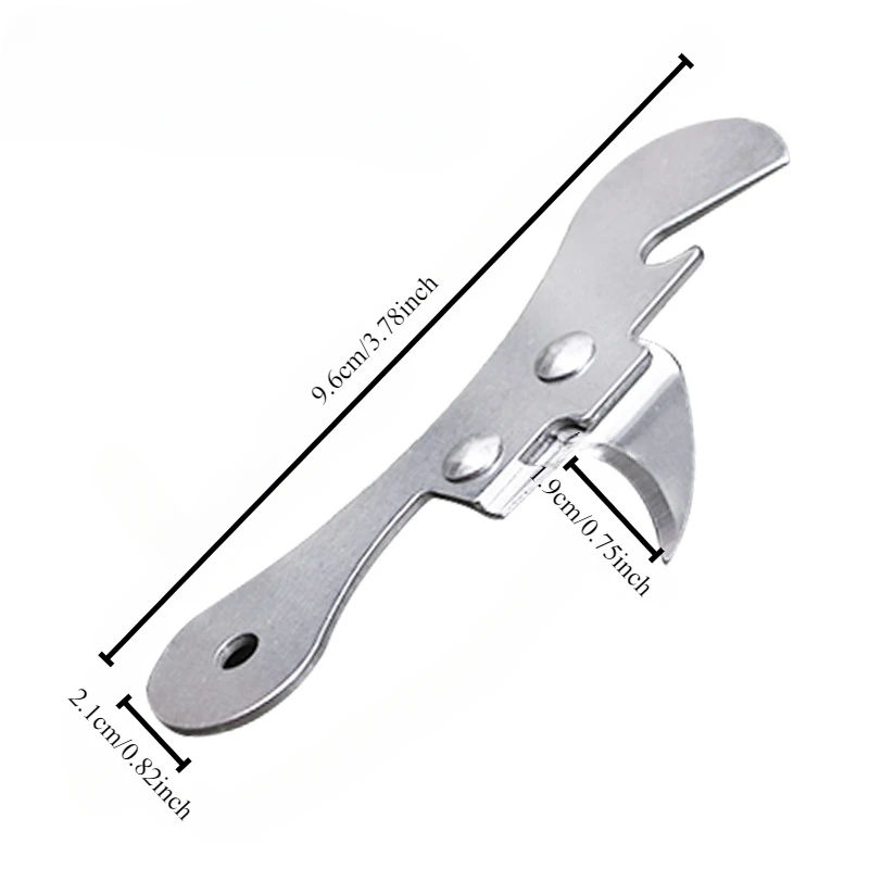 1PC stainless steel multifunctional manual can opener easy to open suitable for outdoor camping and beer bottle opening