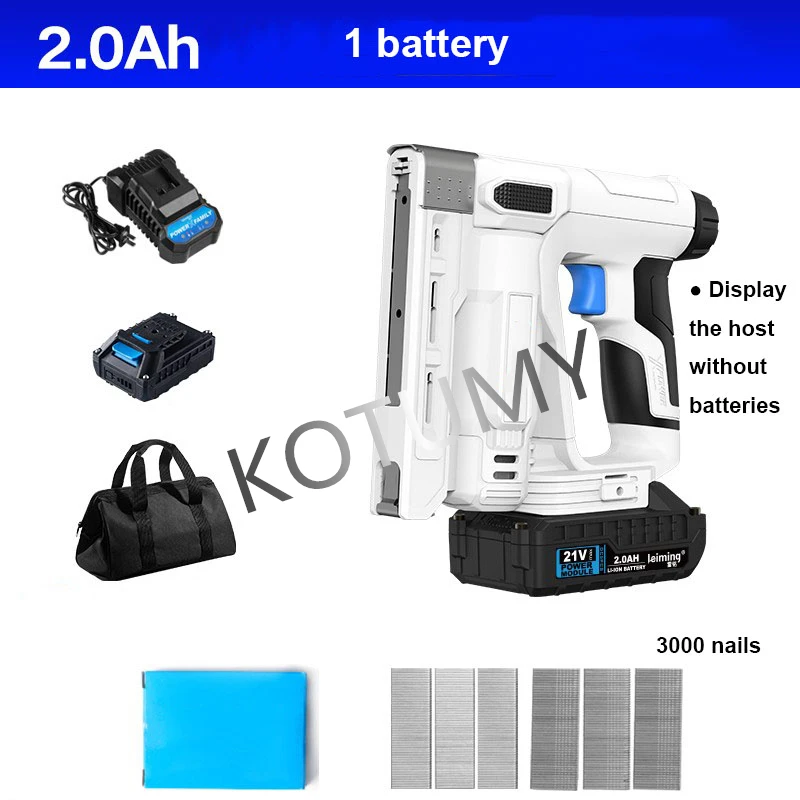 Electric Nailer and Stapler Furniture Staple Gun Carpentry Woodworking Tools 21V Lithium Battery Nail Gun Furniture Construction