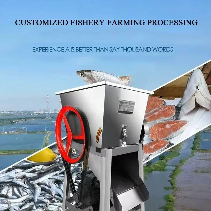 

Electric Fish Cutter Special High-power Meat Cutter for Commercial Farms Fully Automatic Stainless Steel Fish Grinder