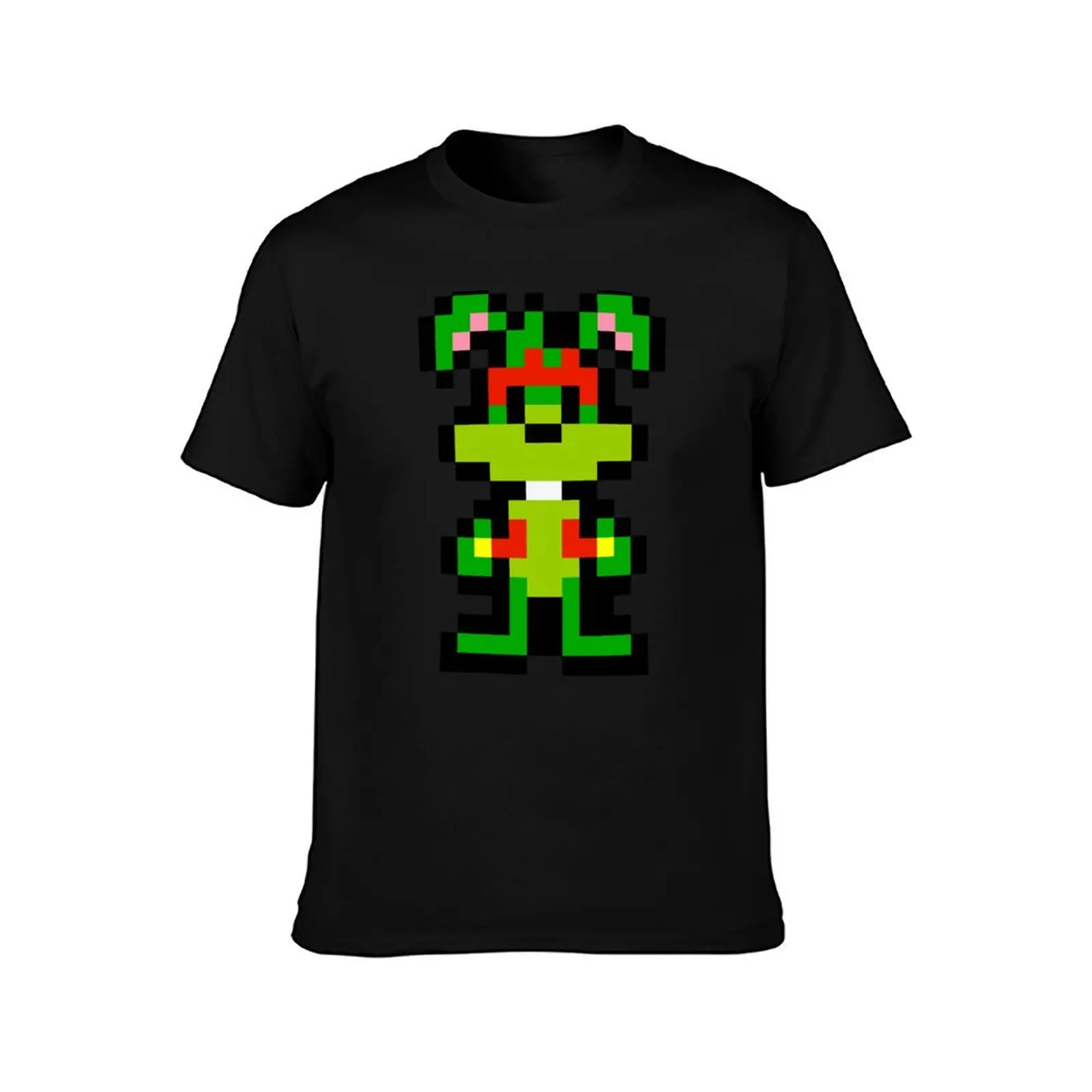 Pixel Jazz Jackrabbit T-Shirt Basic Solid Tee for Daily Use