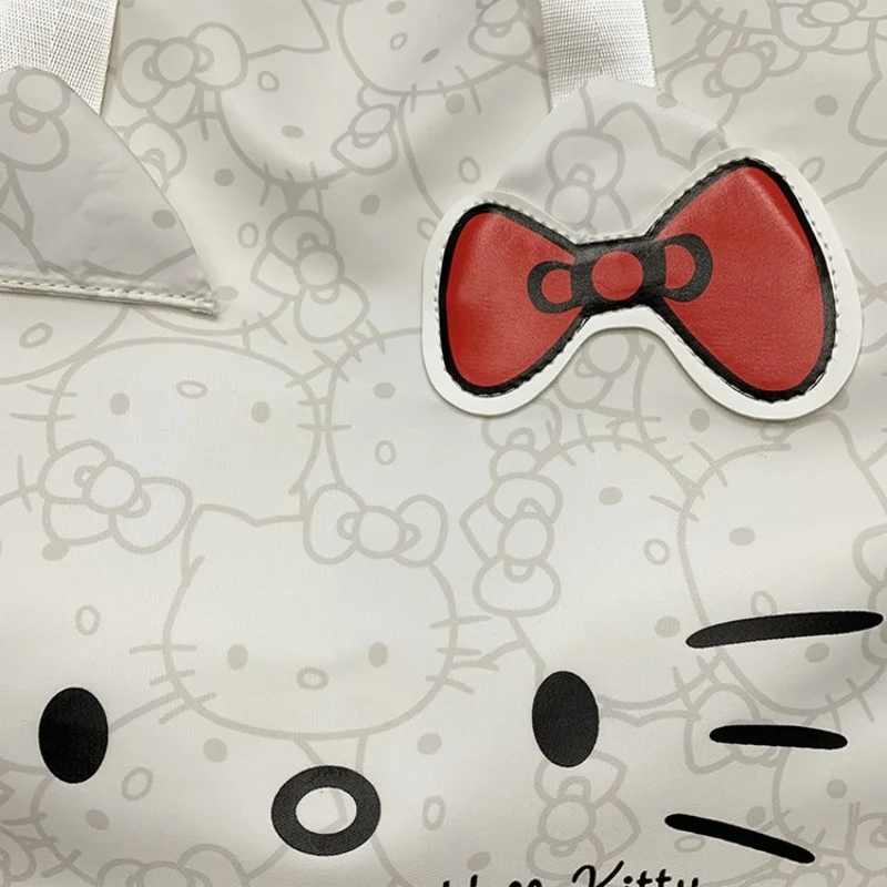 Kartun Hello Kitty Kapasitas Besar Bahu Tunggal Kitty Busur Tas Kebugaran Genggam Tas Koper Travel Selempang Hadiah Mainan