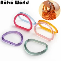 4/10/30PCS 10cm D Shape Acrylic Bag Handle For Women Shoulder Belt Handbag Clear Transparent Wristband Purse Frame Accessories
